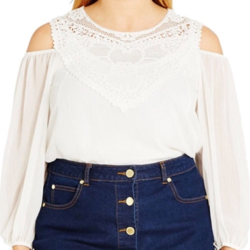 Cold Shoulder Peasant Top